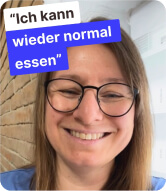 'Ich kann wieder normal essen' Zitat von Andrea